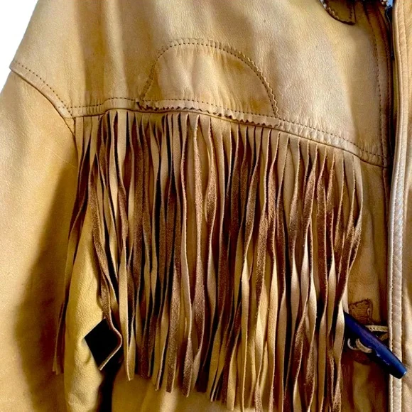 VINTAGE Men’s Winlit Suede Fringe Jacket - Picture 6 of 10